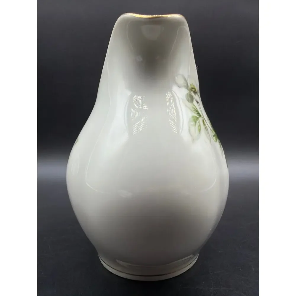 Vintage Meito Norleans Livonia Dogwood Creamer Occupied Japan Gold Trim 1940s 6”